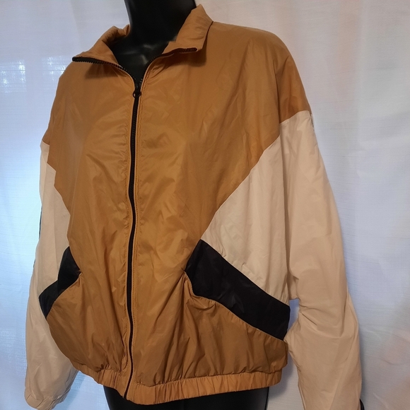 H&M Camel and Black Bomber Jacket - Picture 4 of 13